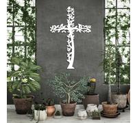 HDMOZUYT Arte de Pared de Cruz de Metal, decoración de Pared de Cruz de árbol, decoración de Pared de Cruz de cornejo, decoración de Pared de Jesús, decoración de Pared Cristiana, decoración de Pared