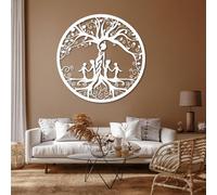 HDMOZUYT Cuadro Decorativo de Pared Madre con Hijos, Árbol de la Vida de Metal, Decoración de Pared de Metal con el Árbol de la Vida para baño, Cocina, Sala de Estar, Dormitorio, Interior y exterio