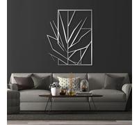 HDMOZUYT Decoración de Pared rústica de Metal con Silueta de Rama de árbol, Arte de Pared con Ramas y Marco de Ventana, Panel Rectangular Abstracto de Metal para Sala de Estar, Dormitorio y Entrada d