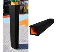 HDMOZUYT Protector para Postes de Baloncesto, Protector Cuadrado para Postes de 4x4 a 8x8, Barrera Protectora para gimnasios y garajes, con Cobertura Total, 8x8 Pulgadas (Poste Negro de 5"x5" [1