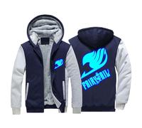 HDOEHLXF Sudadera Con Capucha Para Hombre for Fairy Tail Print Hoodies De Forro Polar Sherpa Térmica Gruesa Cálida Para El Invierno - Ideal Para Adolescentes-Blue||l