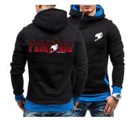 HDOEHLXF Sudadera con Capucha Y Cremallera para Hombre for Fairy Tail Print Sudadera Informal De Manga Larga Cálida Y Resistente Al Viento Tipo Jerséis De Forro Polar-Blue||XX_l
