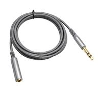 HDOYTXXM 3 Cable auditivo de calidad de estudio de 6, 35 mm Cable de transmisión de contactos dorados de varios tamaños blindado con de aluminio
