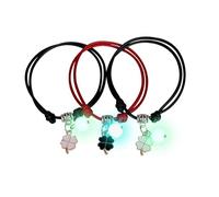 HDOYTXXM 3 piezas/set pulsera de perlas tejida a mano amor luna estrella gato hermanas novela ajustable, talla única, como se describe