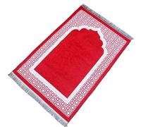 HDOYTXXM Alfombra de oración con patrón árabe, tapete con borlas para Hombres, Mujeres y niños, Alfombra para oración con Actividades religiosas