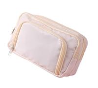 HDOYTXXM Bolígrafos de gran capacidad con gran capacidad portalápices bolsa marcador estuche para lápices bolsa grande suministros de arte de viaje almacenamiento multiusos, beige