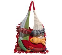 HDOYTXXM Bolso de punto de gran tamaño con patrón de peces de de, bolso multiusos para uso diario, libros para portátiles, cosméticos, práctico bolso de hombro de trabajo de construcción de