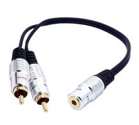 HDOYTXXM Cable adaptador para carcasa de ordenador, cable convertidor de 3,5 mm, hembra a macho, cable divisor Y, cable de extensión negro