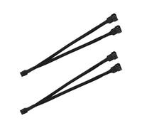 HDOYTXXM Cable de extensión de ventilador PWM de 2 piezas de 4 pines con 26 cm de longitud, optimizado para control y e refrigeración de placas base, cable de extensión de ventilador PWM