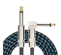 HDOYTXXM Cable de guitarra eléctrica resistente, diseño de doble blindaje, enchufes de placa dorada, mejora la transmisión de señales para músicos, amplificadores de bajo, cable