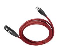 HDOYTXXM Cable de micrófono USB a 3 pines de calidad de estudio, alta protección, reducción de ruido para karaoke voces y guitarras, cable de micrófono USB