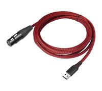 HDOYTXXM Cable de micrófono USB a 3 pines de calidad de estudio, alta protección, reducción de ruido para karaoke voces y guitarras, cable de micrófono USB