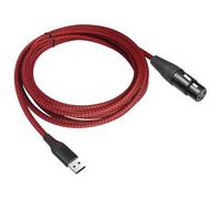 HDOYTXXM Cable de micrófono USB a 3 pines de calidad de estudio, alta protección, reducción de ruido para karaoke voces y guitarras, cable de micrófono USB