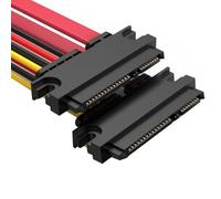 HDOYTXXM Cable de transferencia de datos de doble alimentación de 22 pines para dispositivos de almacenamiento de portátiles, cableado de cobre antiinterferencias, Cable a de enchufe caliente