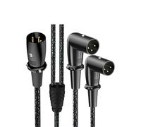 HDOYTXXM Cable divisor de 3 pines, 1 macho a 2 macho, combinador de micrófono equilibrado de 3 pines, adaptador de micrófono de sonido profesional Y