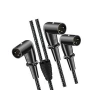 HDOYTXXM Cable divisor de 3 pines, 1 macho a 2 macho, combinador de micrófono equilibrado de 3 pines, adaptador de micrófono de sonido profesional Y