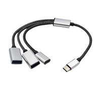 HDOYTXXM Cable divisor USB 1 macho a 3 hembras USB + USB C Expander Multiport Datos Split Adaptador USB Port Extender para PC