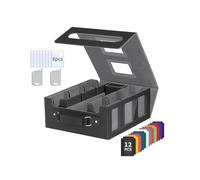 HDOYTXXM Cajas para barajas de cartas con cierre magnético que protegen 12 con divisores y fundas duras incluidas Caja de almacenamiento para tarjetas coleccionables Estuche para juegos portátil