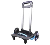 HDOYTXXM Carro de mochila con asa telescópica, 6, carrito de mano, carrito de equipaje con ruedas, carro plegable para mochila escolar, mochila