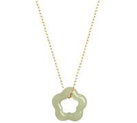 HDOYTXXM Collar con colgante de flor de ciruelo de jade natural, gargantilla delicada de clavícula simple, joyería exquisita para mujeres y hombres, piedras preciosas naturales, delicada y simple