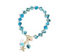HDOYTXXM Collar de concha irregular hecho a mano práctico, joyería natural de la playa, cadena estable portátil, regalos elegantes, ideas, joyería de concha de declaración, Einheitsgröße, como se