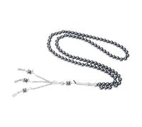 HDOYTXXM Cuentas de hematita Tasbeeh, 99 cuentas lisas para oración diaria, ejercicios devocionales y accesorios unisex de moda pulseras de cuentas de oración, Einheitsgröße, como se describe, como se