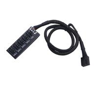 HDOYTXXM Divisor de ventilador para ventilador ajustable de 4 pines, adaptador de 5 vías para múltiples conexiones de corriente