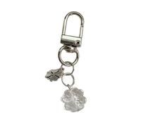 HDOYTXXM Elegante colgante hecho a mano con tréboles de hojas para teléfono, abalorio portátil, abalorio acrílico resistente para mujeres de, accesorio hecho a mano