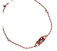 HDOYTXXM Esfera de tambor con revestimiento artesanal, cadena exitosa, joyería étnica con entonación antigua colorida, abalorio con revestimiento Vintage