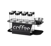 HDOYTXXM Estructura de Almacenamiento de café de dosis única con 8 Tubos de Vidrio y Puerta de Sellado Mejorada para Mayor innovación y, con recipientes de café herméticos