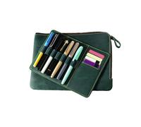 HDOYTXXM Estuche Multifuncional de para Pluma estilográfica, Bolsa organizadora de lápices portátil con Cremallera para la Escuela, Oficina, Negocios, Organizador Esencial para bolígrafos de Oficina