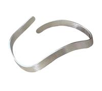 HDOYTXXM Fluktuations - Pulsera con cadena de bronce con textura borrada, diseño cambiante de apertura para mujer, joyería de moda, brazalete moderno