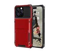 HDOYTXXM Funda amortiguadora y ranura para tarjetas integrada de doble capa protectora para teléfono 16e acceso fácil a la tarjeta, rojo