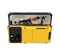 HDOYTXXM Funda amortiguadora y ranura para tarjetas integrada de doble capa protectora para teléfono 16e acceso fácil a la tarjeta, amarillo