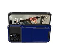 HDOYTXXM Funda amortiguadora y ranura para tarjetas integrada de doble capa protectora para teléfono 16e acceso fácil a la tarjeta, azul