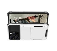 HDOYTXXM Funda amortiguadora y ranura para tarjetas integrada de doble capa protectora para teléfono 16e acceso fácil a la tarjeta, blanco