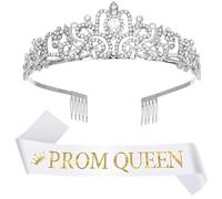 HDOYTXXM Juego de bandas de coronas de cumpleaños masculinas, accesorios de fiesta, suministros de rey reina, coronas de graduación, fotografía de moda