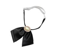 HDOYTXXM Lazos de joyería de perlas para mujer y niña, uniforme de Escuela Japonesa, corbata ajustable preatada para cuello de camisa, corbata para eventos sociales
