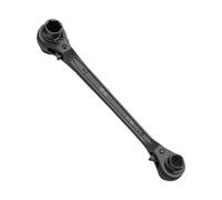 HDOYTXXM Llave de trinquete de doble cabeza de 4 funciones, mecanismo reversible, herramienta de enchufe hexagonal, herramienta manual profesional, llave de trinquete bidireccional