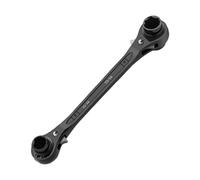 HDOYTXXM Llave de trinquete de doble cabeza de 4 funciones, mecanismo reversible, herramienta de enchufe hexagonal, herramienta manual profesional, llave de trinquete bidireccional