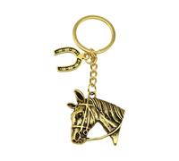 HDOYTXXM Llavero decorativo de con cabeza de caballo de metal, accesorio para llavero de para uso diario, decoración de viaje, llavero de