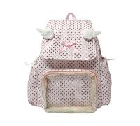 HDOYTXXM Mochila transparente moderna Decoraciones de puntos Diseño organizativo de gran capacidad Correa ajustable para uso diario Mochila transparente