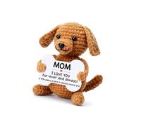 HDOYTXXM Muñeco de Perro de Ganchillo Hecho a Mano, compañero de Apoyo Emocional Tejido para Colgar en, Adorno para decoración del hogar, Regalo de cumpleaños, Adorno Colgante
