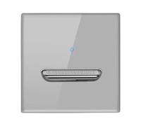 HDOYTXXM Panel de interruptor basculante contemporáneo de 86 mm, retroiluminación LED, superficies de vidrio templado, fácil instalación, placa de pared para oficina en casa, indicadores LED