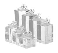 HDOYTXXM Práctico soporte de exhibición de anillos acrílicos de 7 para exposiciones de joyería profesionales y accesorios de fotografía uso diario