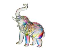 HDOYTXXM Preciosas figuras de elefante de cristal, cristal tallado, adorno de arte, estatuas de elefante, coleccionables para decoración de oficina en casa, adornos de Feng Shui