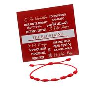HDOYTXXM Pulsera de la suerte ajustable con cordón de nailon trenzado rojo clásico, pulsera con amuleto de la suerte, noción de regalo, pulsera simbólica de la suerte