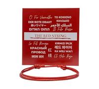 HDOYTXXM Pulsera de la suerte ajustable con cordón de nailon trenzado rojo clásico, pulsera con amuleto de la suerte, noción de regalo, pulsera simbólica de la suerte