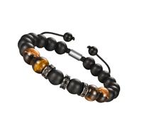 HDOYTXXM Pulsera de Ojos Fuertes, Piedras respetuosas con la Piel, joyería Minimalista clásica para Uso Diario, Pulsera Natural