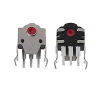 HDOYTXXM Rueda de ratón de 9 mm, color rojo, 2 unidades, para juegos de patín, almohadilla, curva deslizante, adhesivo para bordes, adaptador de receptor, extractor, botón lateral
